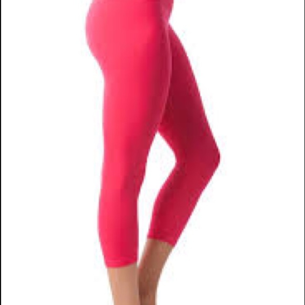 90 Degrees by Reflex neon coral leggings